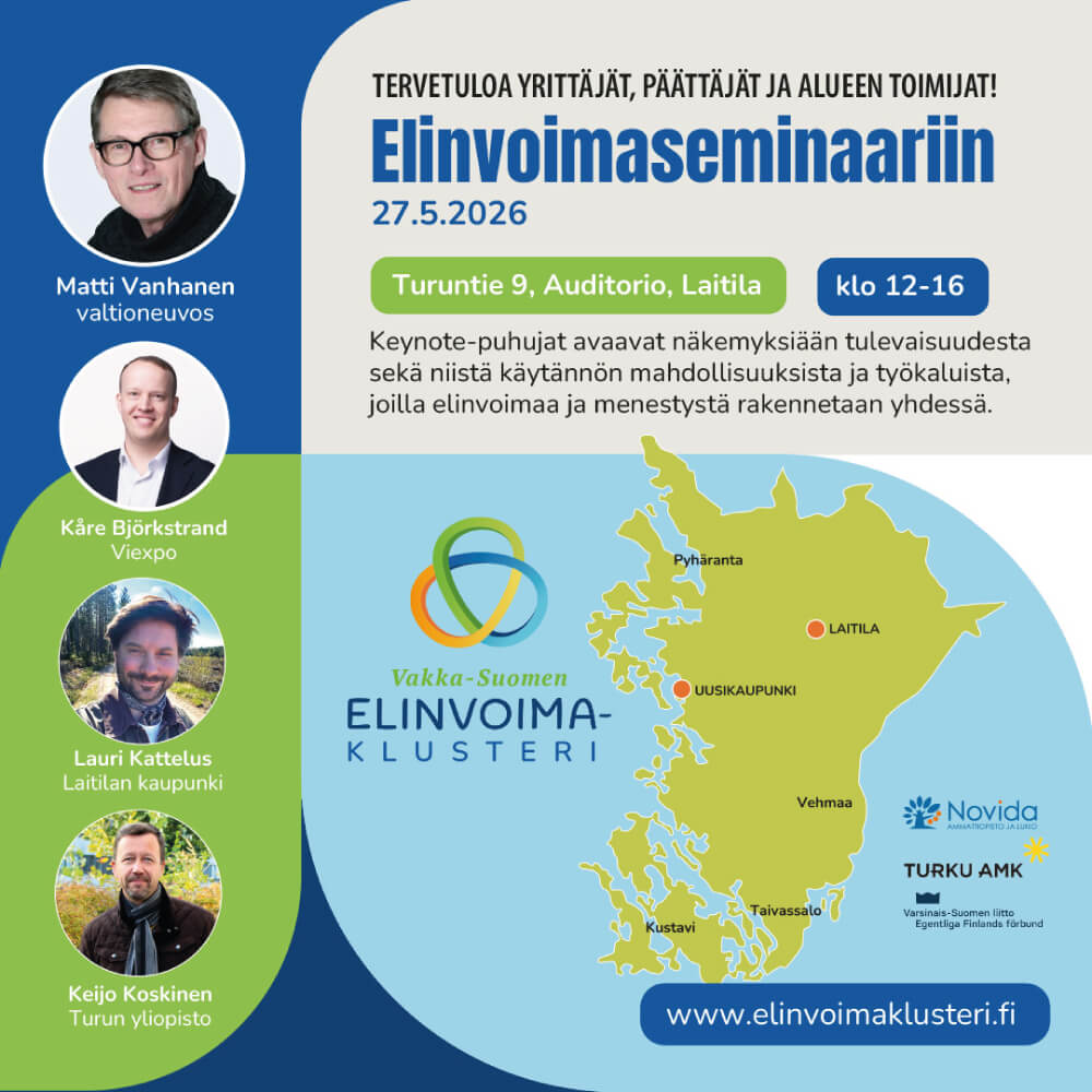 Vakka-Suomen elinvoimaklusteri - Elinvoimaseminaari kuva